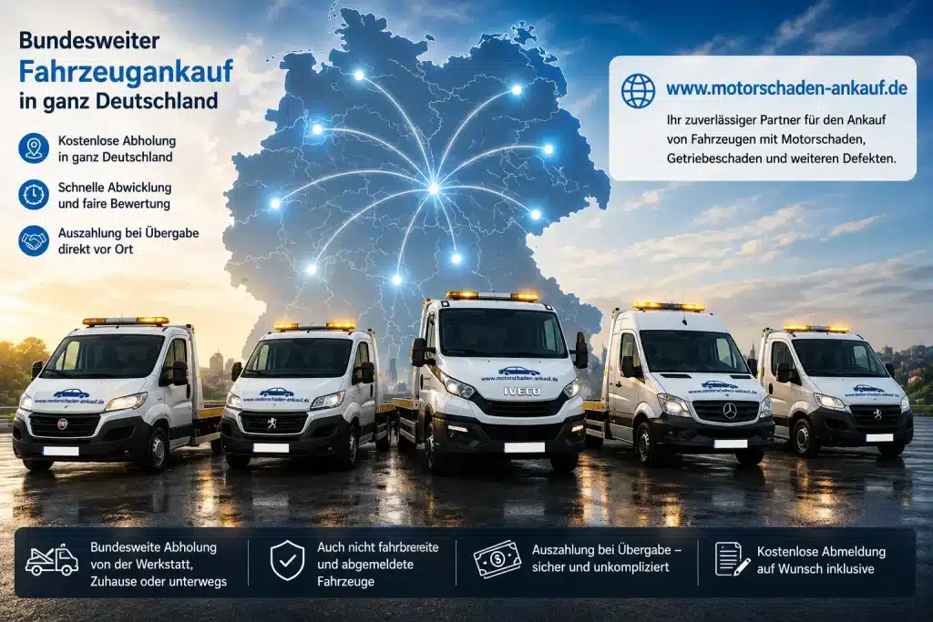 Bundesweiter Fahrzeugankauf mit kostenloser Abholung in Deutschland
