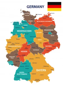 „Deutschlandkarte zur Darstellung unseres bundesweiten Autoankaufs bei Motor- und Getriebeschäden.“